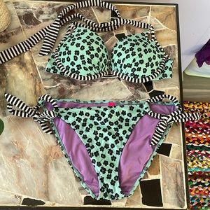 Victoria's Secret Mint and Purple Bikini